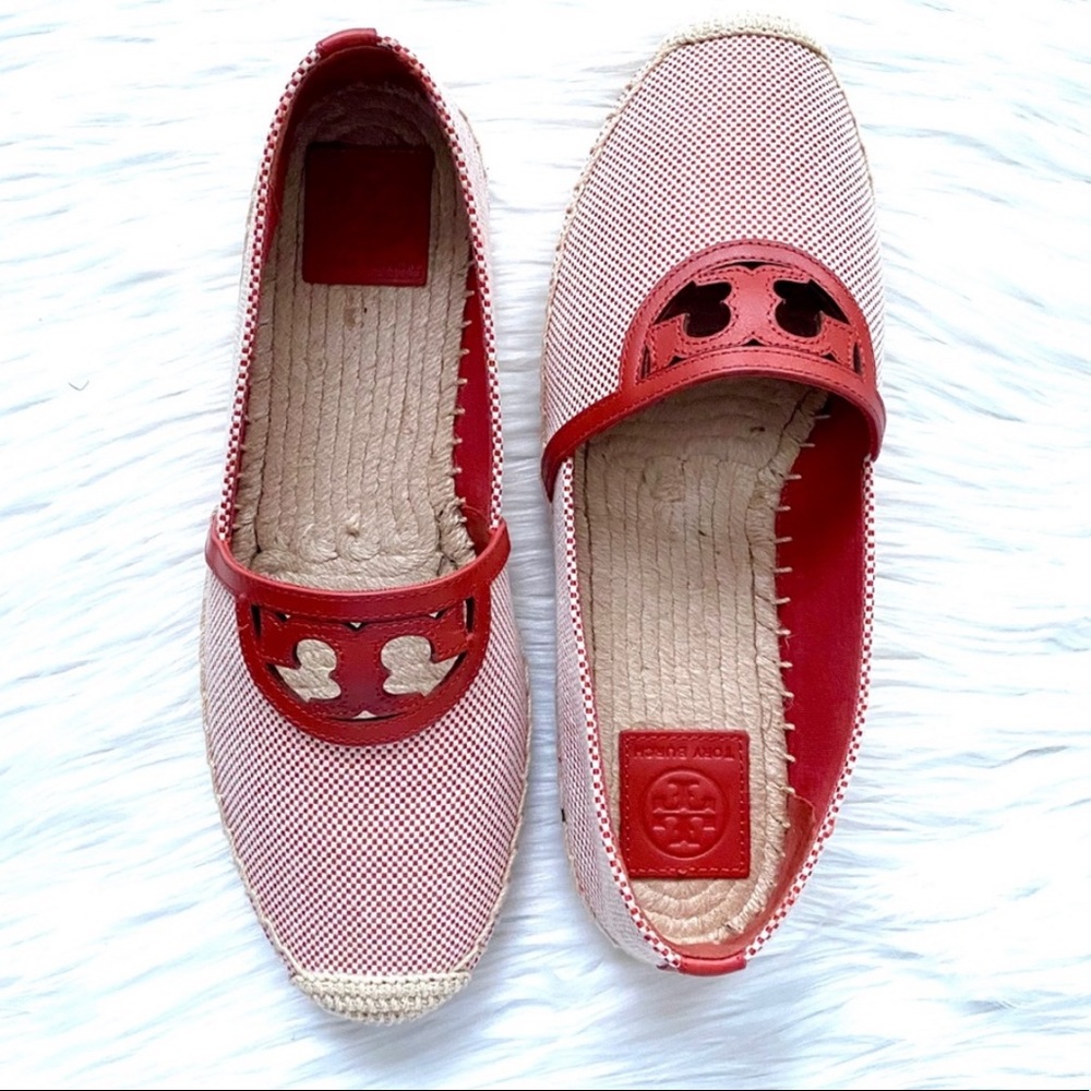 Tory Burch Sidney Espadrilles 10 Rusty Knot NWOT